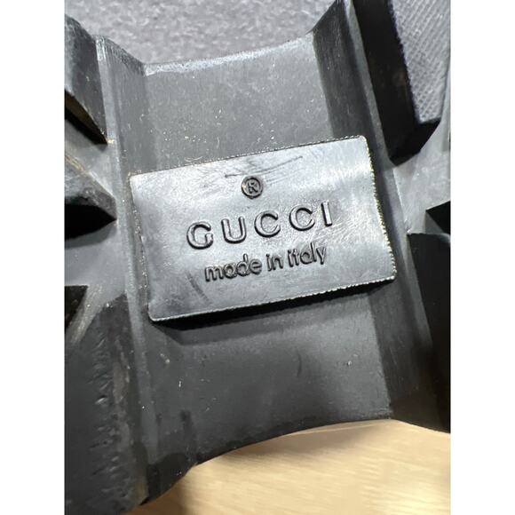 Gucci A/W 2011 Duck Combat Boots GG Guccissima Monogram Leather Men’s Size 8.5G - Picture 10 of 15